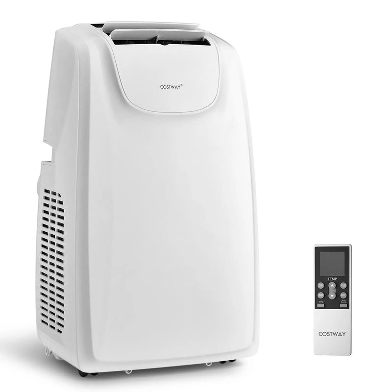 12000 BTU Dual Hose Portable Air Conditioner with Remote Control-White by DirectDeals
