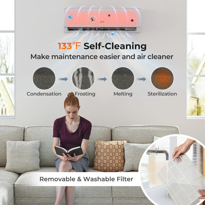 11500 BTU 115V Mini Split Air Conditioner and Heater Pump System Wifi Enabled by DirectDeals
