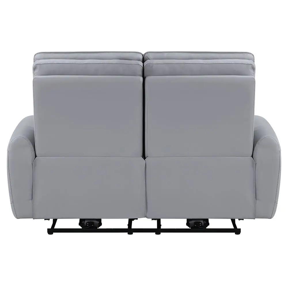 Jeromie - Power Motion Loveseat With USB Port - Gray Synthetic Leather by Unique Piece Furniture