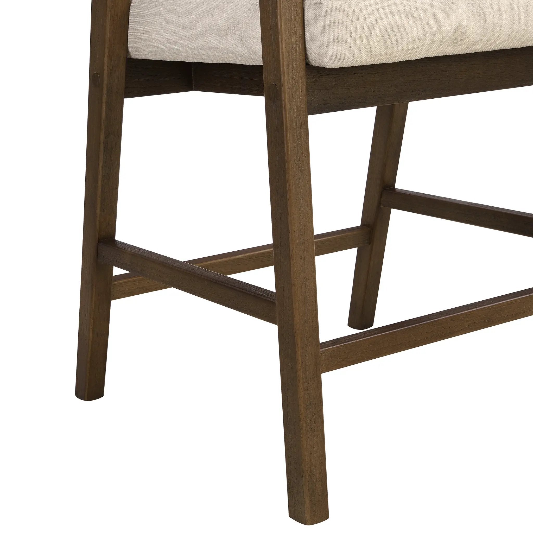 Wooden Frame Counter Stool with Rattan Back - Set of 2 by HouseOfZazla