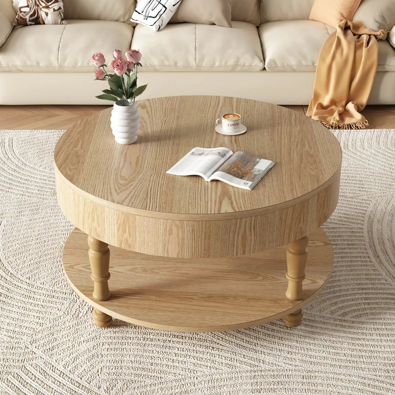 Coffee Table with Dual Storage for Living Room by HouseOfZazla