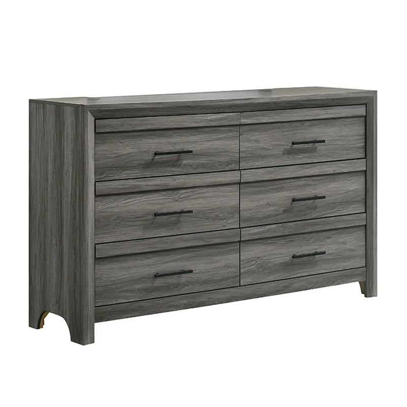 Denver - 6 Drawer Dresser - Gray by HouseOfZazla