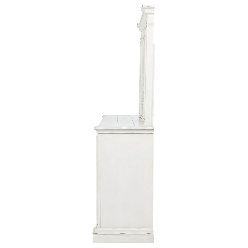 McKinney 6-drawer Bedroom Dresser with Mirror Vintage White by Unique Piece Furniture