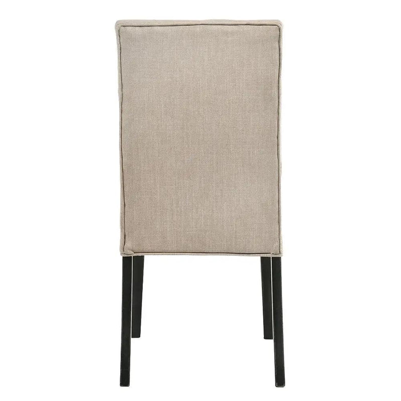 Morland - Side Chair (Set of 2) - Tan Linen & Vintage Black by Unique Piece Furniture