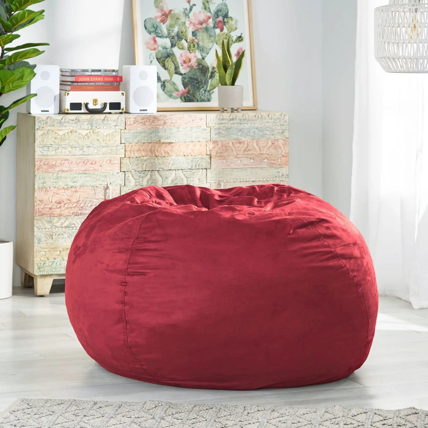 Comfortable High Density Shredded Foam Bean Bag Chair With Removable Cover by HouseOfZazla