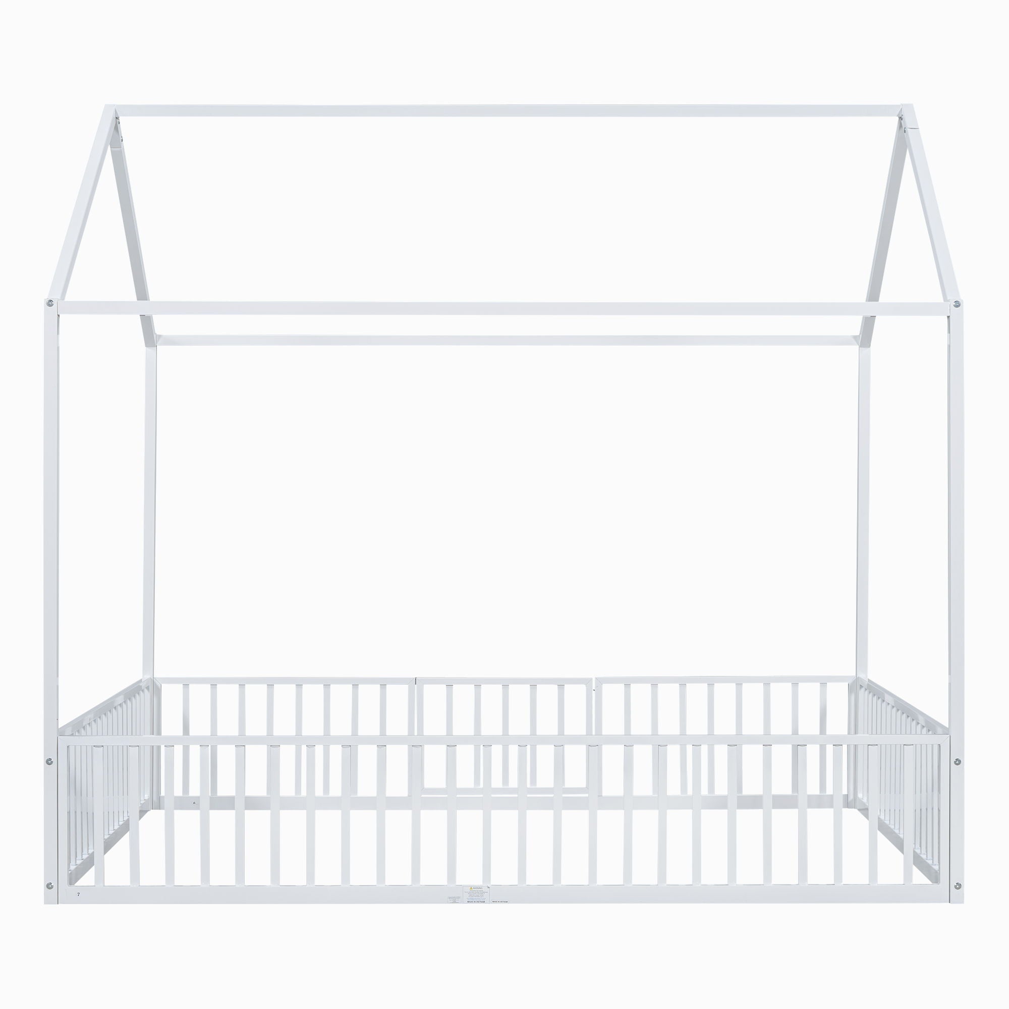 Metal House Bed With Fence And Door by HouseOfZazla