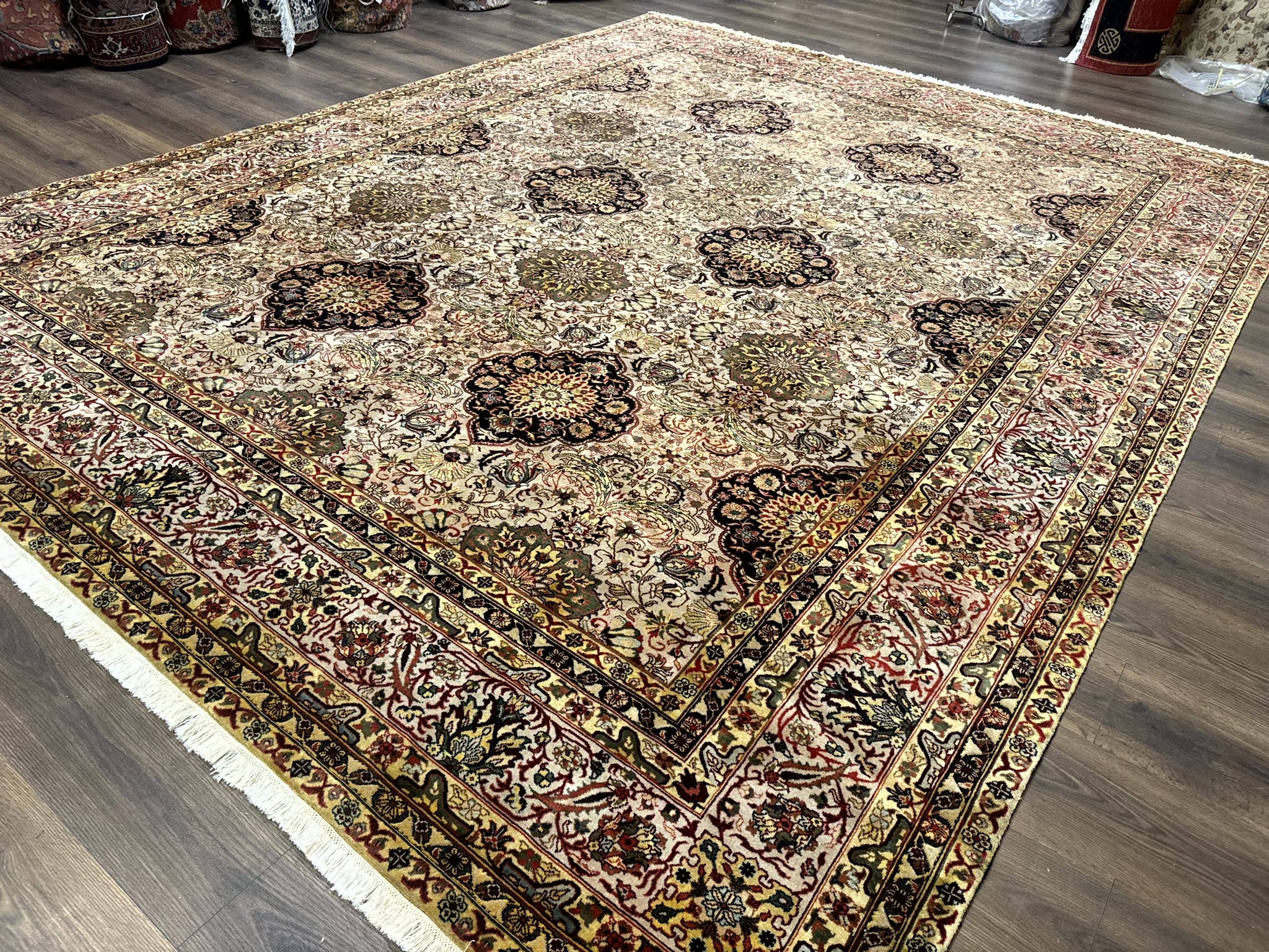 Indian Agra Rug 9x12, Fine Oriental Carpet by Jewel Rugs