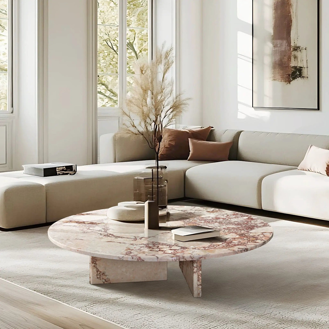 Luxury Coffee Table With Unique Veining, Unique Stone Design by Unique Piece Furniture