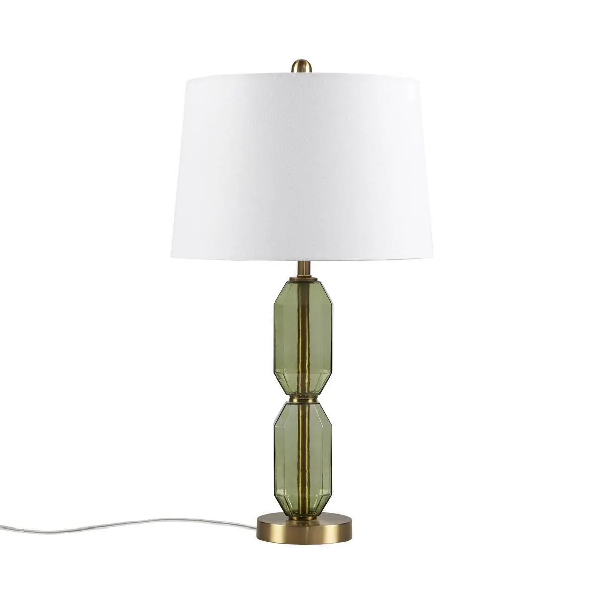 Faceted Green Glass Table Lamp by HouseOfZazla