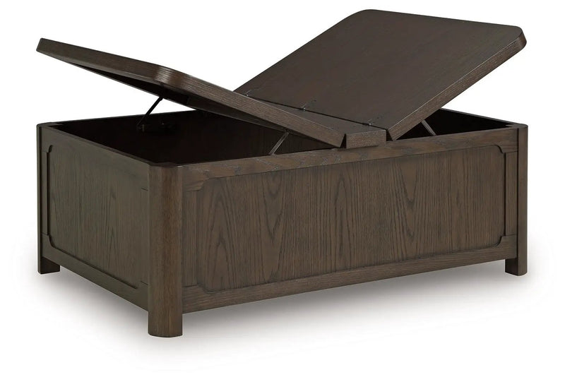 Breckington - Cocktail Table With Storage - Dark Brown by Unique Piece Furniture