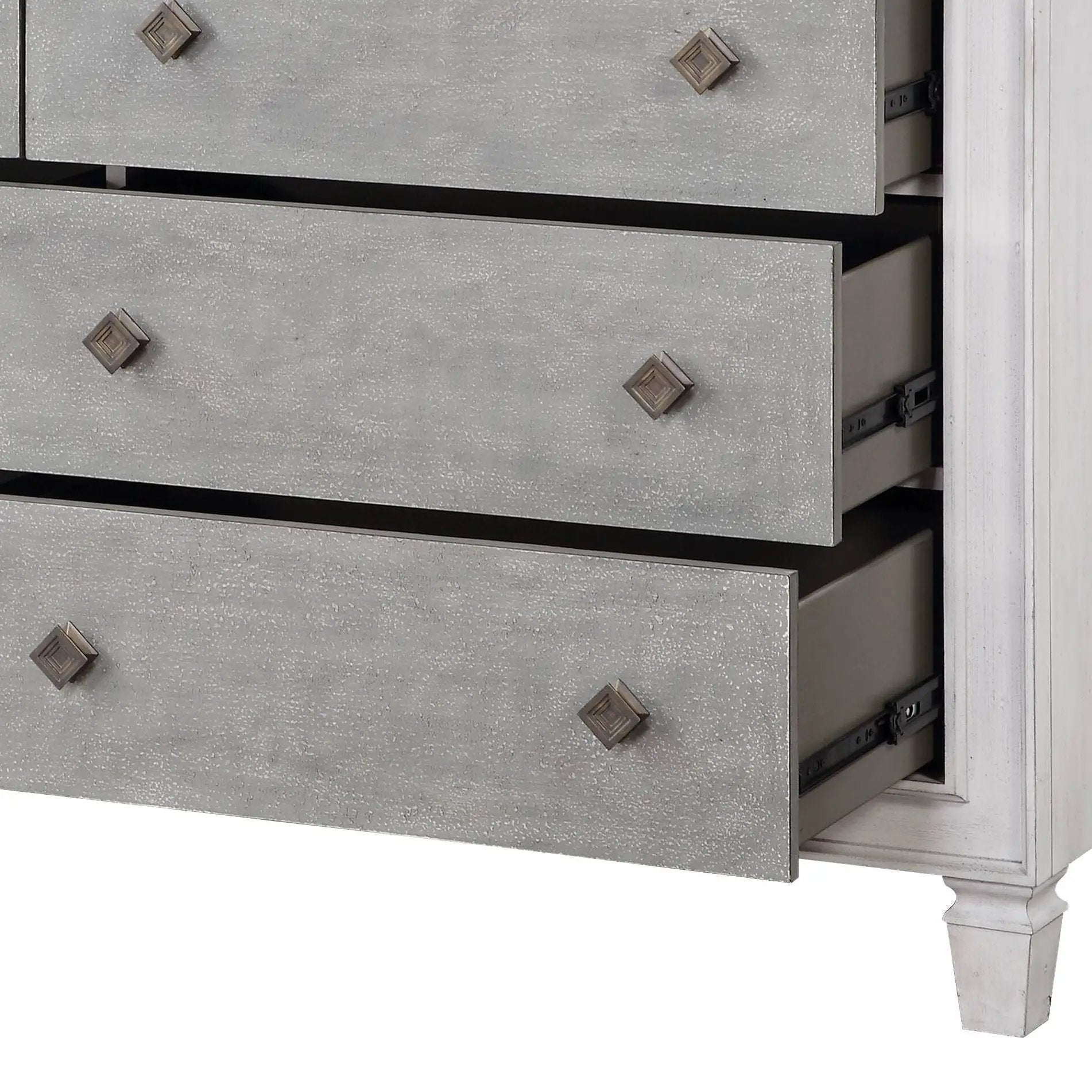 Katia - Weathered Dresser - White by Unique Piece Furniture
