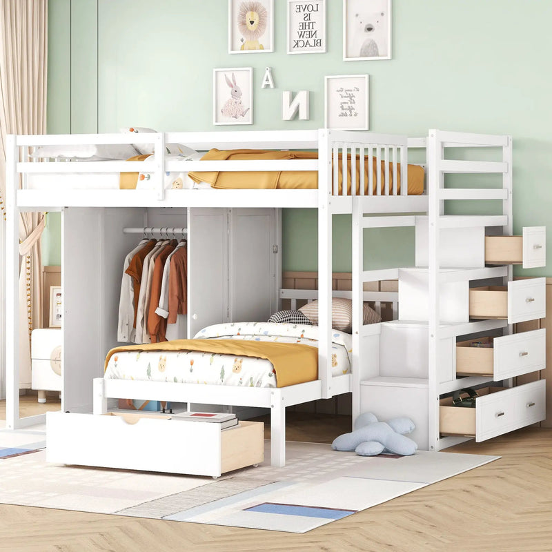 Bunk Bed With Wardrobe, Drawers by HouseOfZazla
