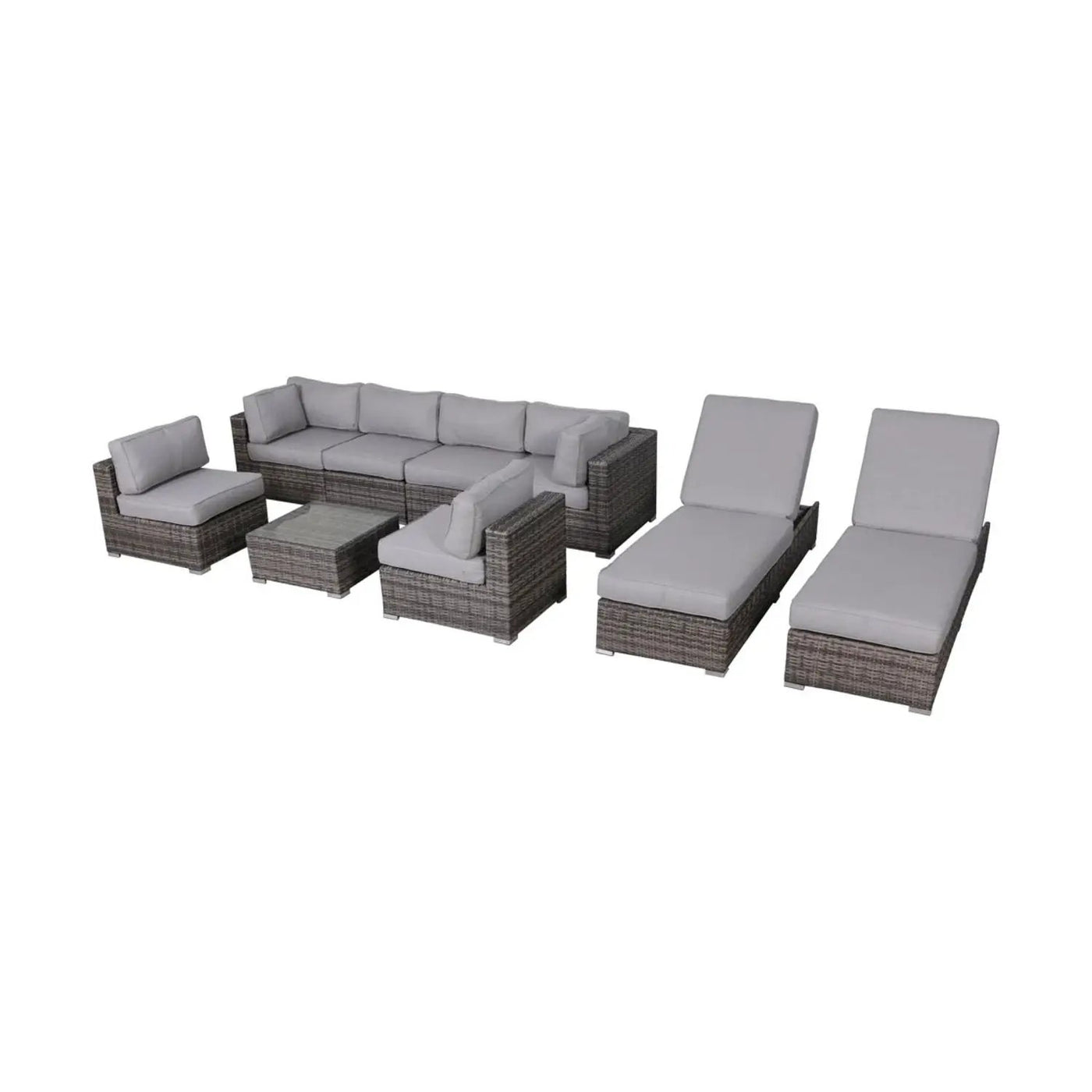Seating Set With Cushions Handcrafted Wicker Design by Unique Piece Furniture