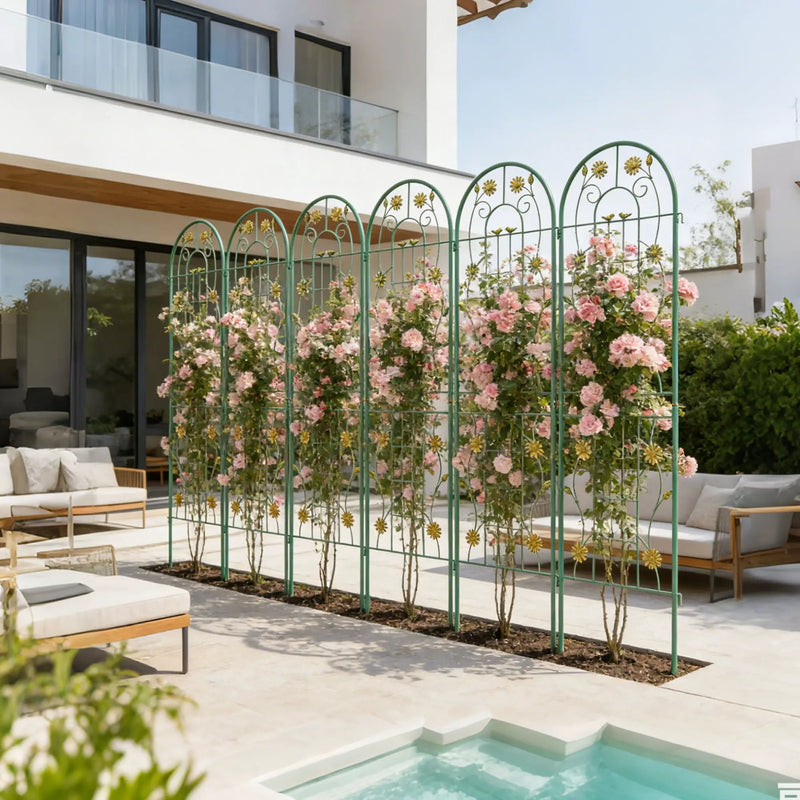 Metal Garden Trellis Rustproof Trellis For Climbing Plant Outdoor Flower Support by Unique Piece Furniture