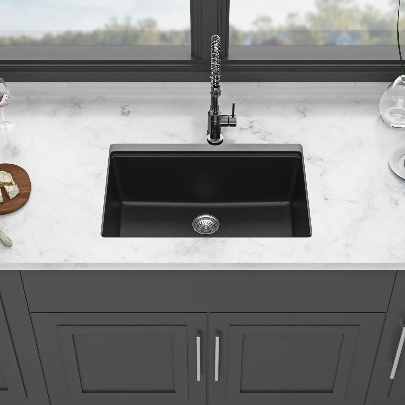 Quartz Kitchen Sink, Granite Composite Workstation Undermount by HouseOfZazla
