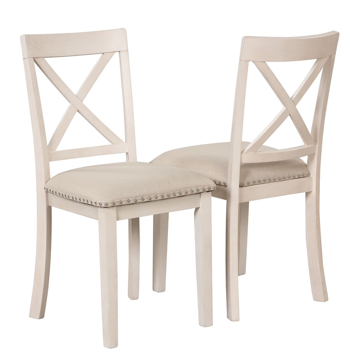 Modern Dining Table Set for 4 with Curved Back Chairs - Beige or Light Brown, photo 5 of 40