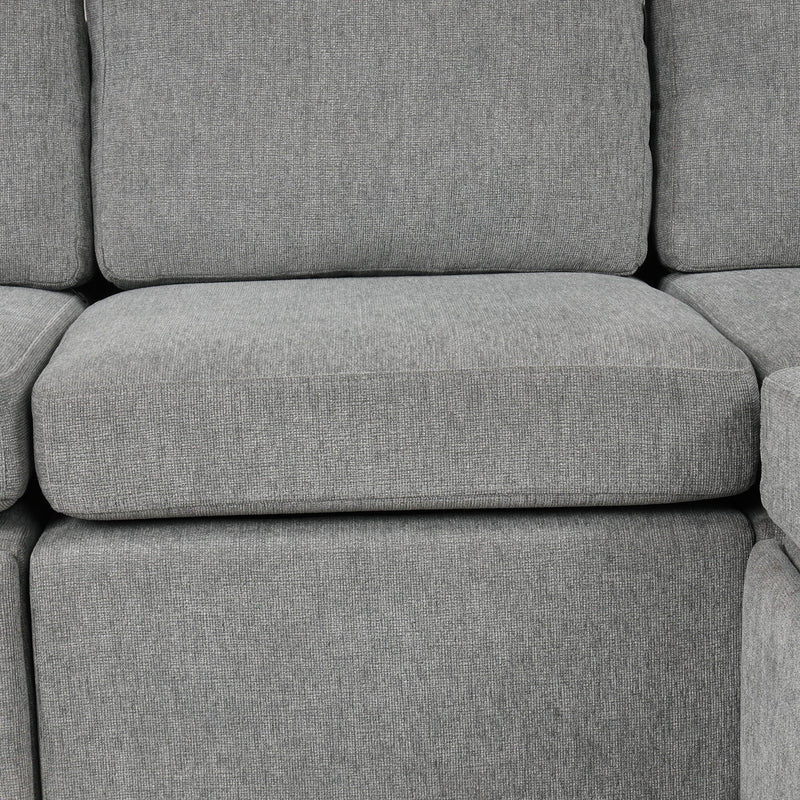 Modern 2 Seater Loveseat Sofa With Pull-Out Bed, Fabric, Built-In USB Ports & Cup Holders