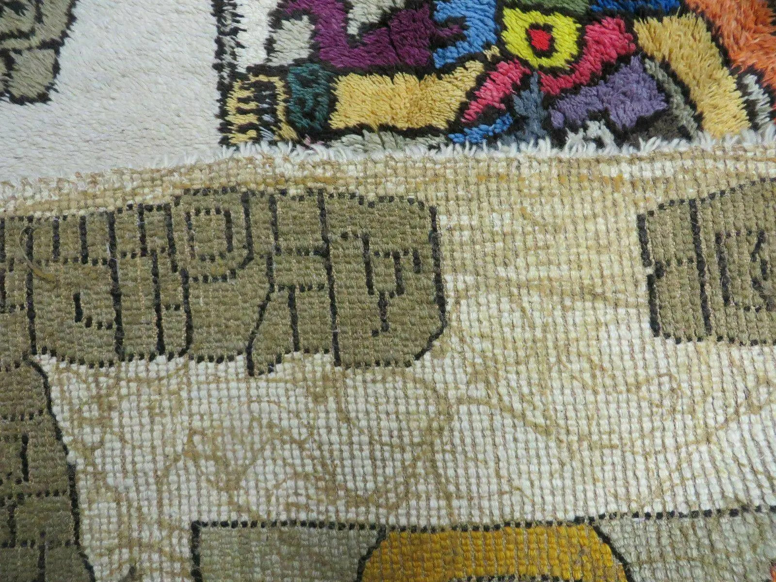 4' X 7' Vintage Handmade Knotted Tribal Nomadic Shag Wool Rug Carpet Prince by Jewel Rugs