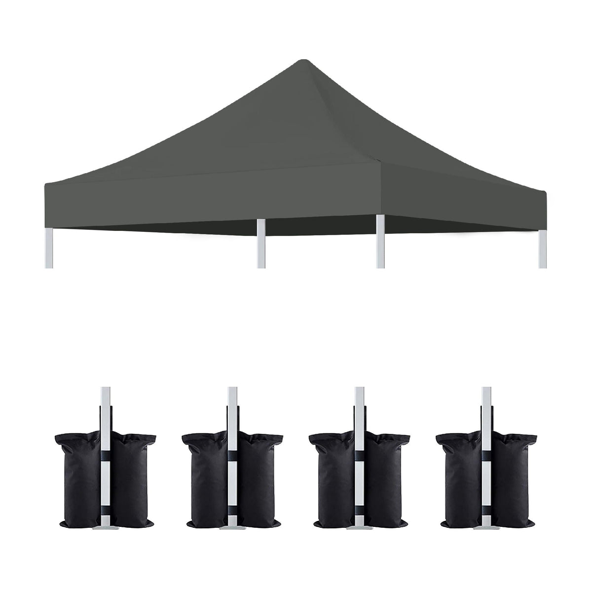 10'x10' Canopy Replacement Top with UPF 50+ Protection - White or Dark Gray, photo 2 of 8