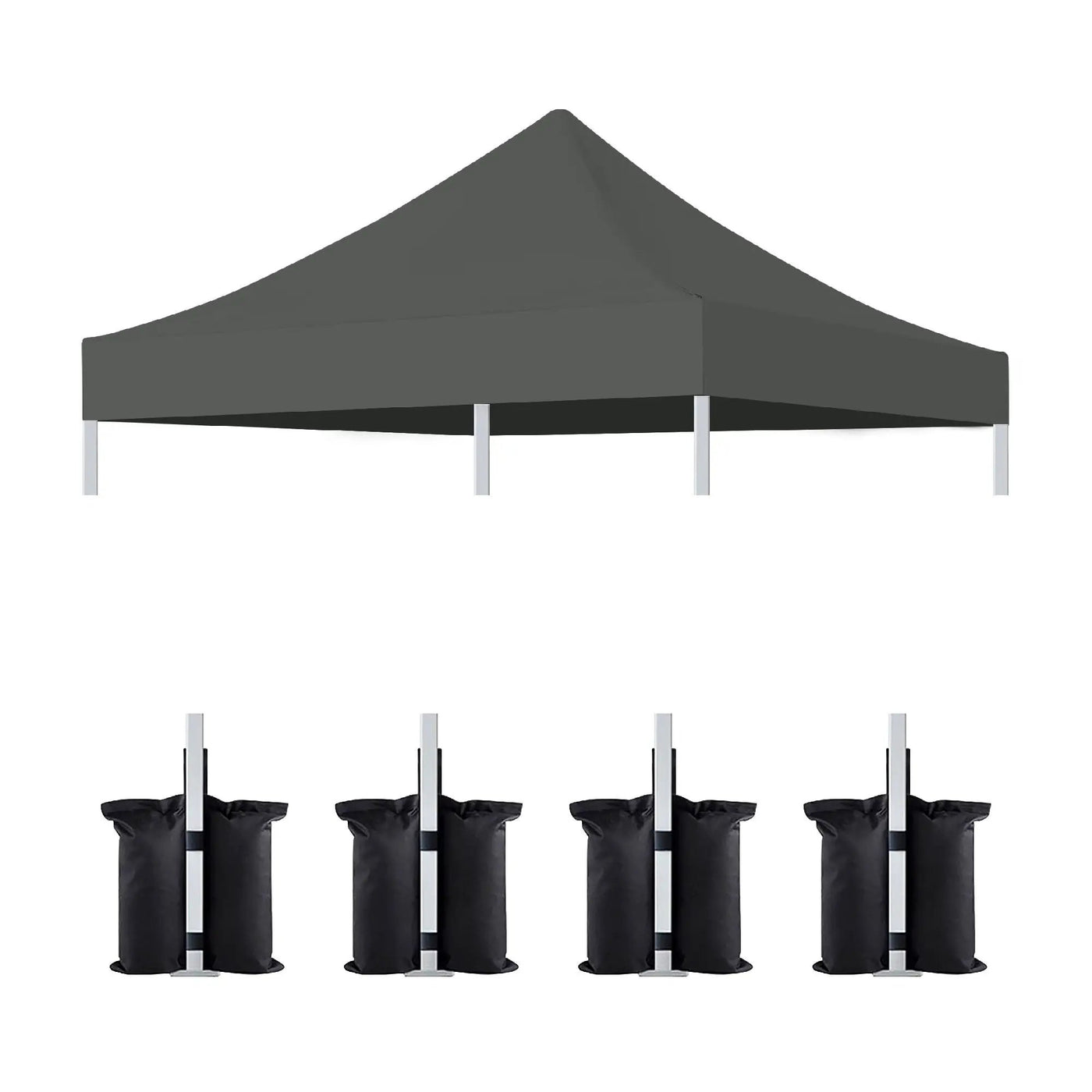 Canopy Replacement Top With 4 Pack W8 Bags, Pop Up Tent Cover Only, Frame Not Included by Unique Piece Furniture