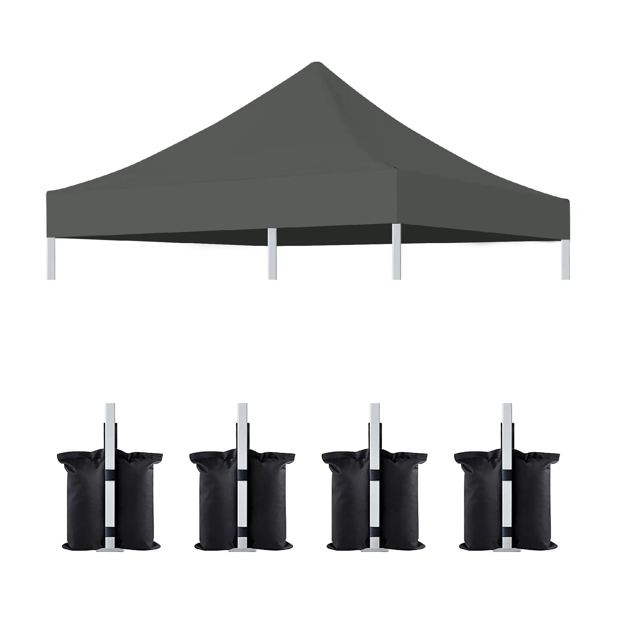 Canopy Replacement Top With 4 Pack W8 Bags, Pop Up Tent Cover Only, Frame Not Included by Unique Piece Furniture