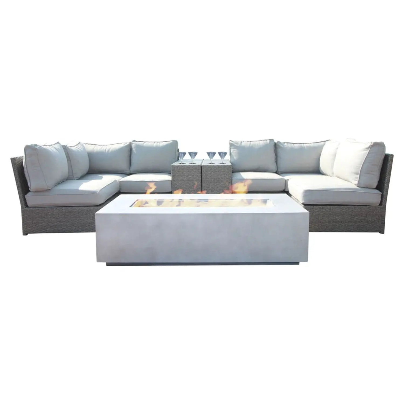 Outdoor Elegance Conversation Set With Fire Pit by HouseOfZazla