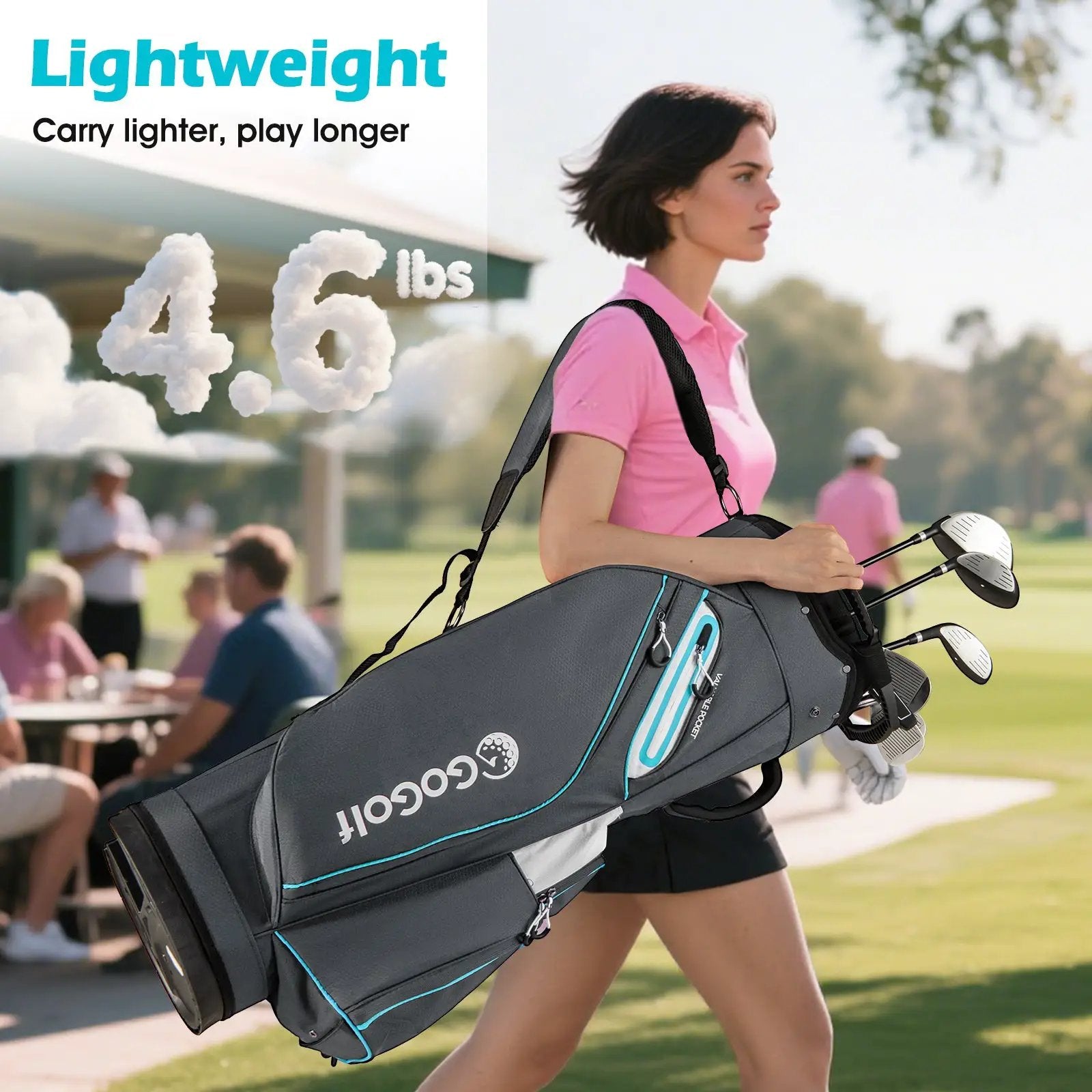 Golf Cart Bag Lightweight Portable Golf Club Organizer Bag by DirectDeals