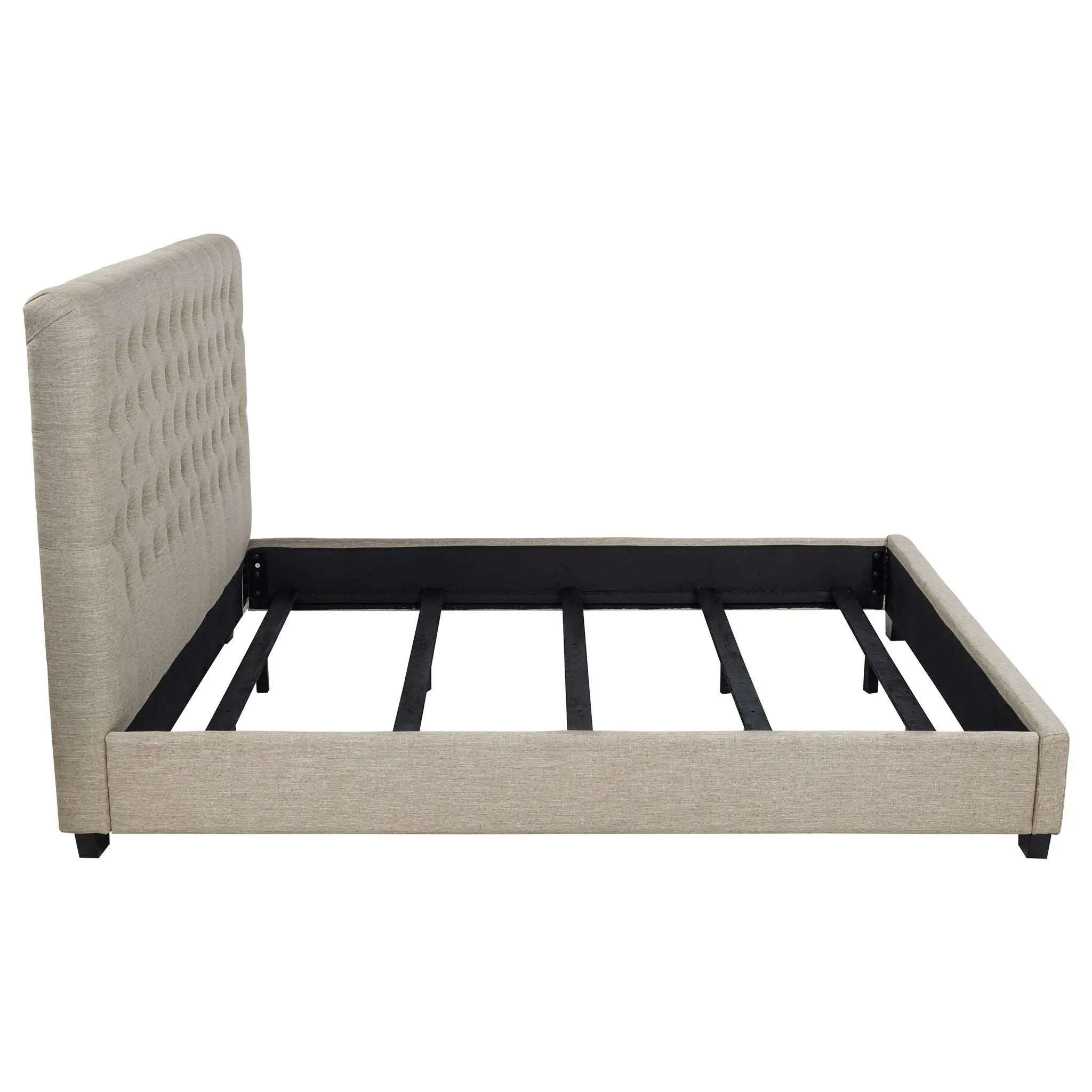 Chloe Upholstered California King Panel Bed Oatmeal by Unique Piece Furniture