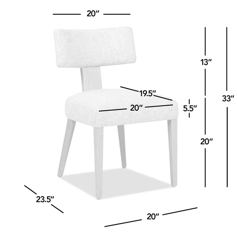 Louise - Split Back Upholstered Dining Side Chair (Set of 2) - Travertine Beige by HouseOfZazla