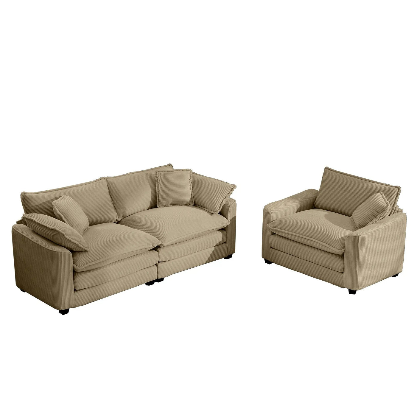 Elegant Oversized Sectional Sofa Set With Deep Seats And Flexible Layout by Unique Piece Furniture