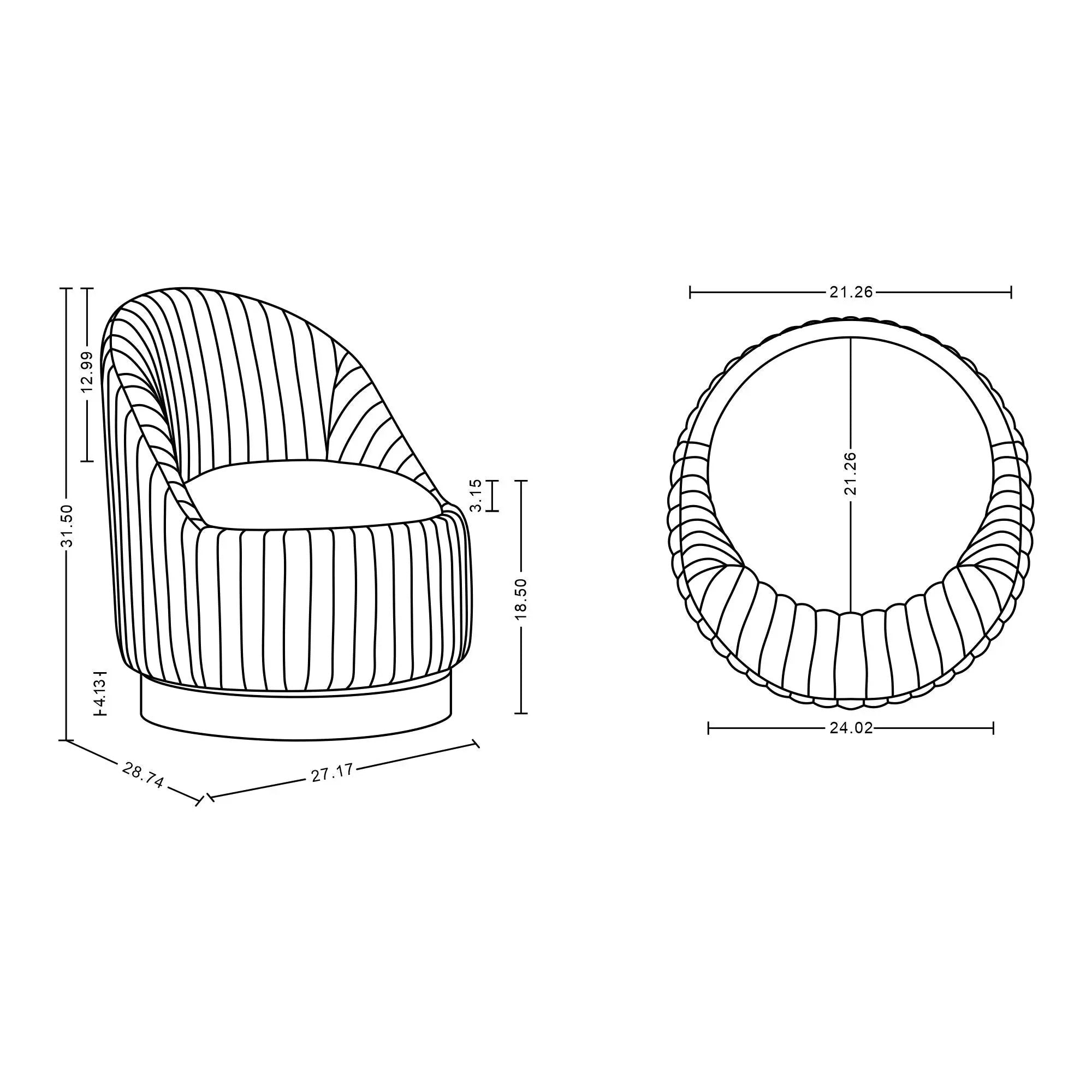 Leela - Swivel Lounge Chair by HouseOfZazla