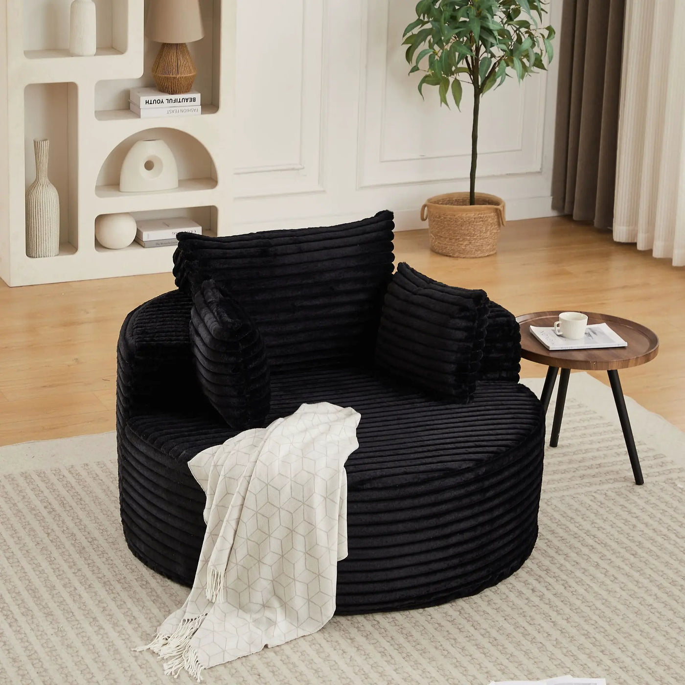 Modern Single Sofa With Backrest Pillow For Living Room by HouseOfZazla