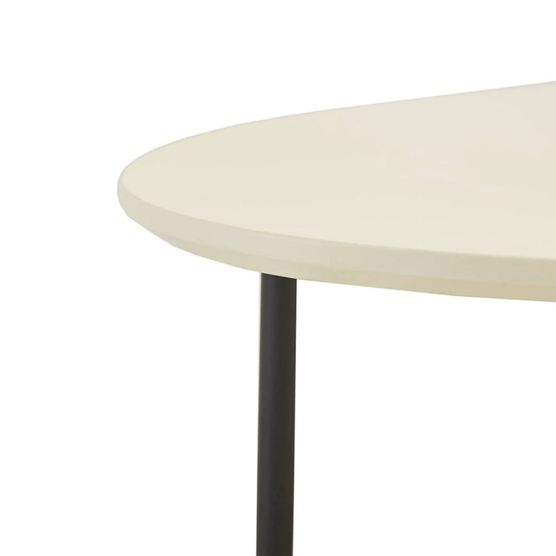 Oval Coffee Table - White / Natural by HouseOfZazla