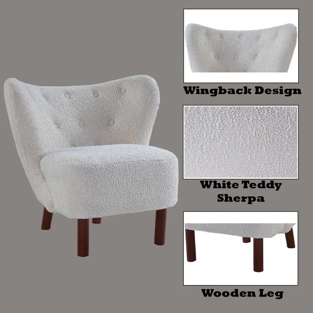 Zusud - Accent Chair - White Teddy Sherpa by Unique Piece Furniture