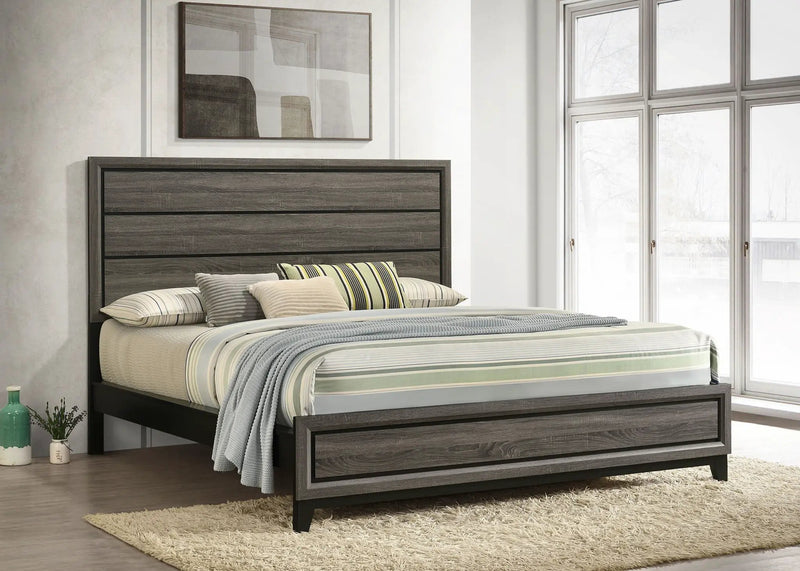 Watson Wood California King Panel Bed Grey Oak by Unique Piece Furniture