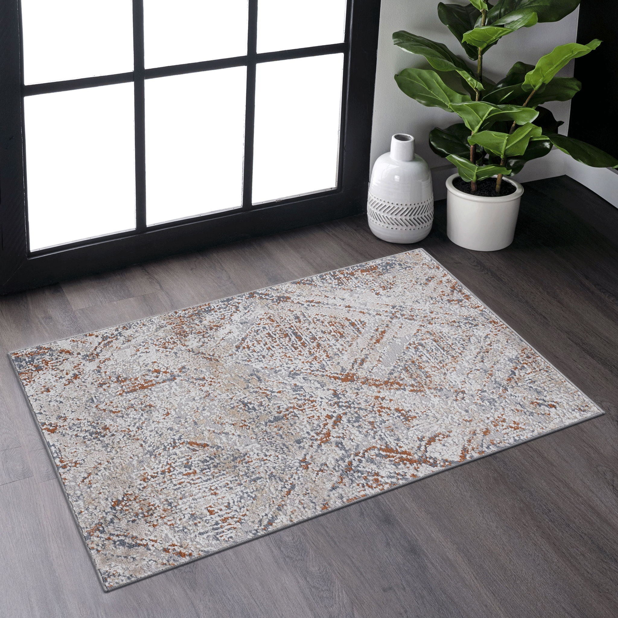 Payas - 2' X 3' Geometric Area Rug - Beige by HouseOfZazla