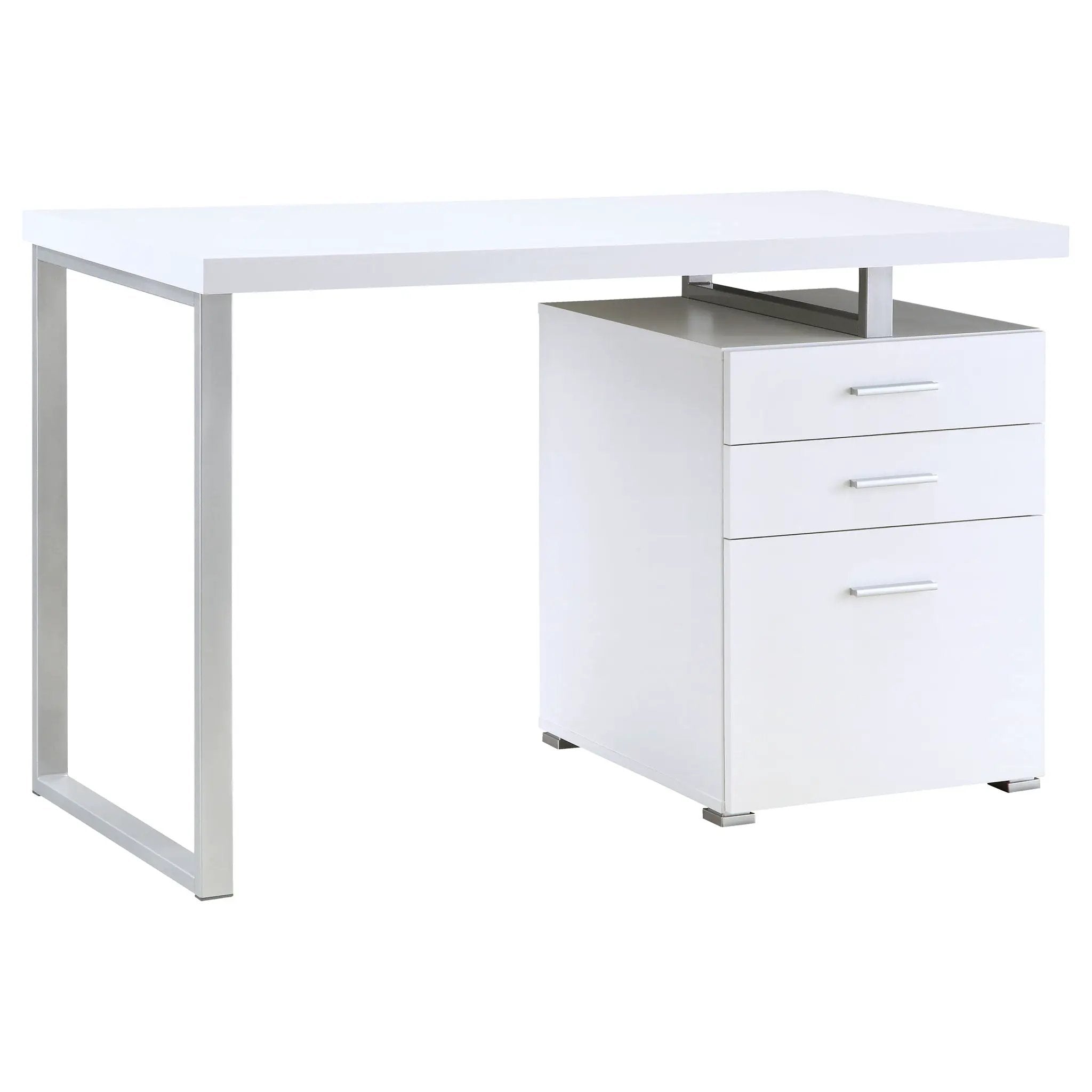 Brennan 47-inch 3-drawer Office Computer Desk White by Unique Piece Furniture
