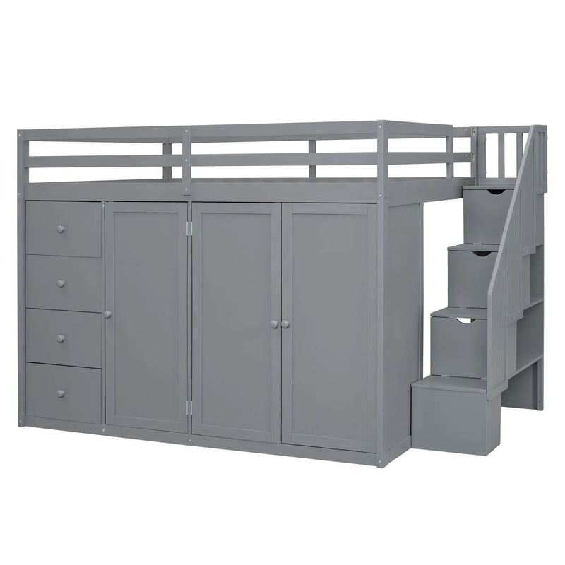 Loft Bed With Built In Wardrobes, Cabinets And Drawers by Unique Piece Furniture