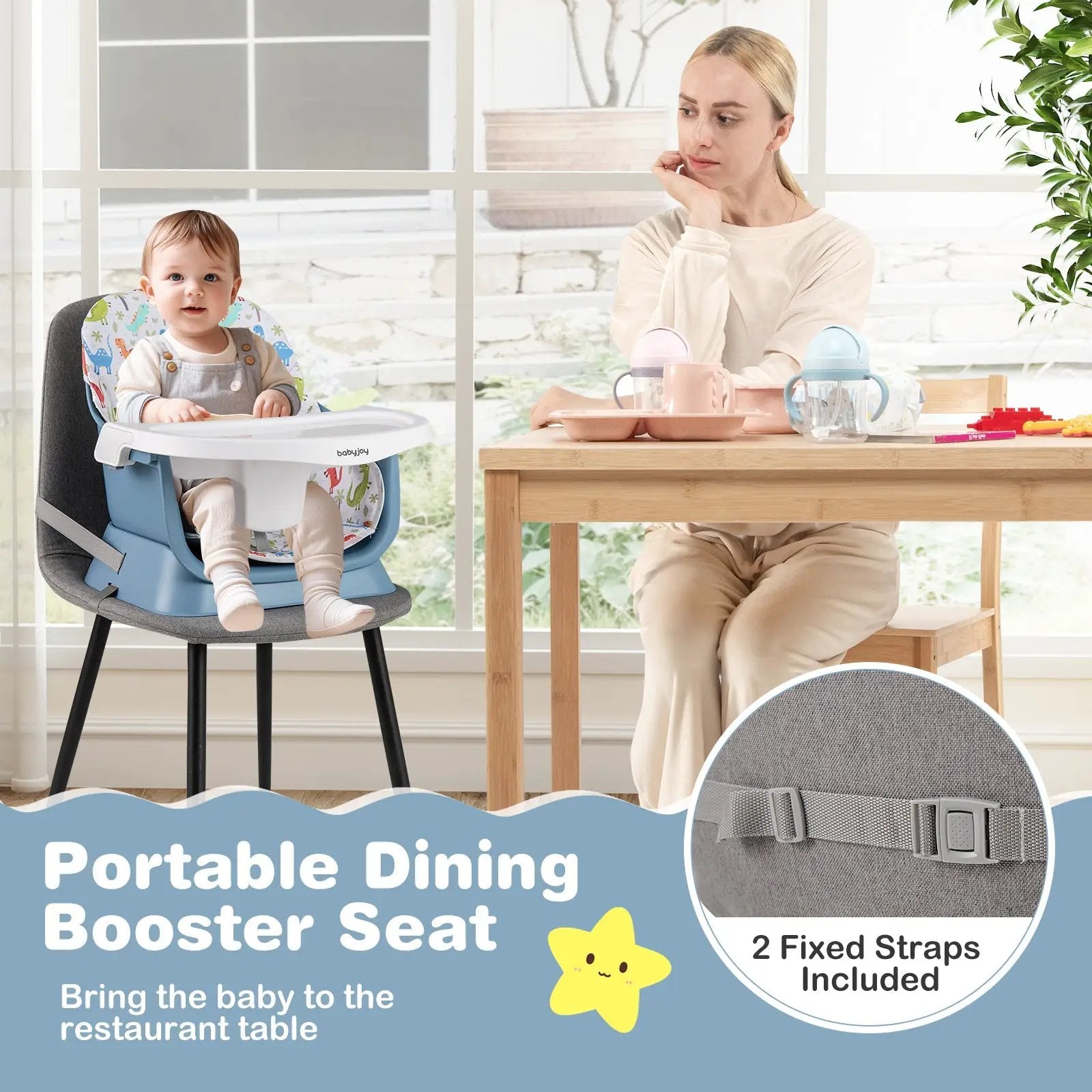 16-in-1 Baby High Chair with Activity Center and Booster Seat for Babies and Toddlers by DirectDeals