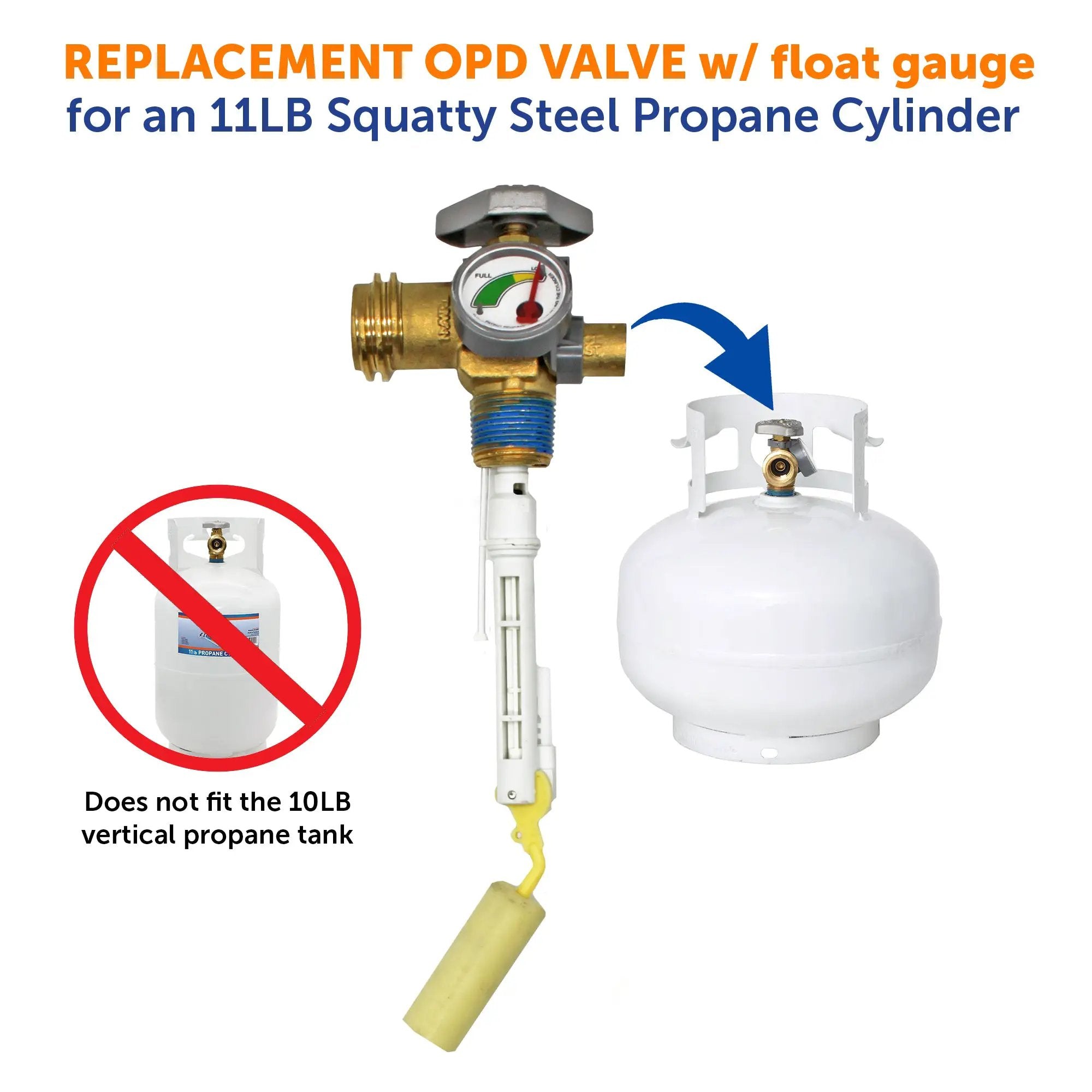 Flame King 11lb Squatty OPD Valve by Flame King Products