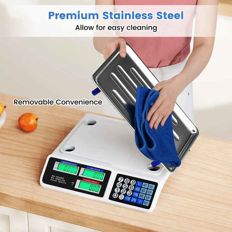 66lb Price Computing Scale Commercial Food Scale with Dual LCD Displays by DirectDeals