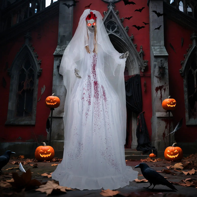 Halloween Animatronic Standing Bride 7.2 FT Haunted House Decoration by DirectDeals