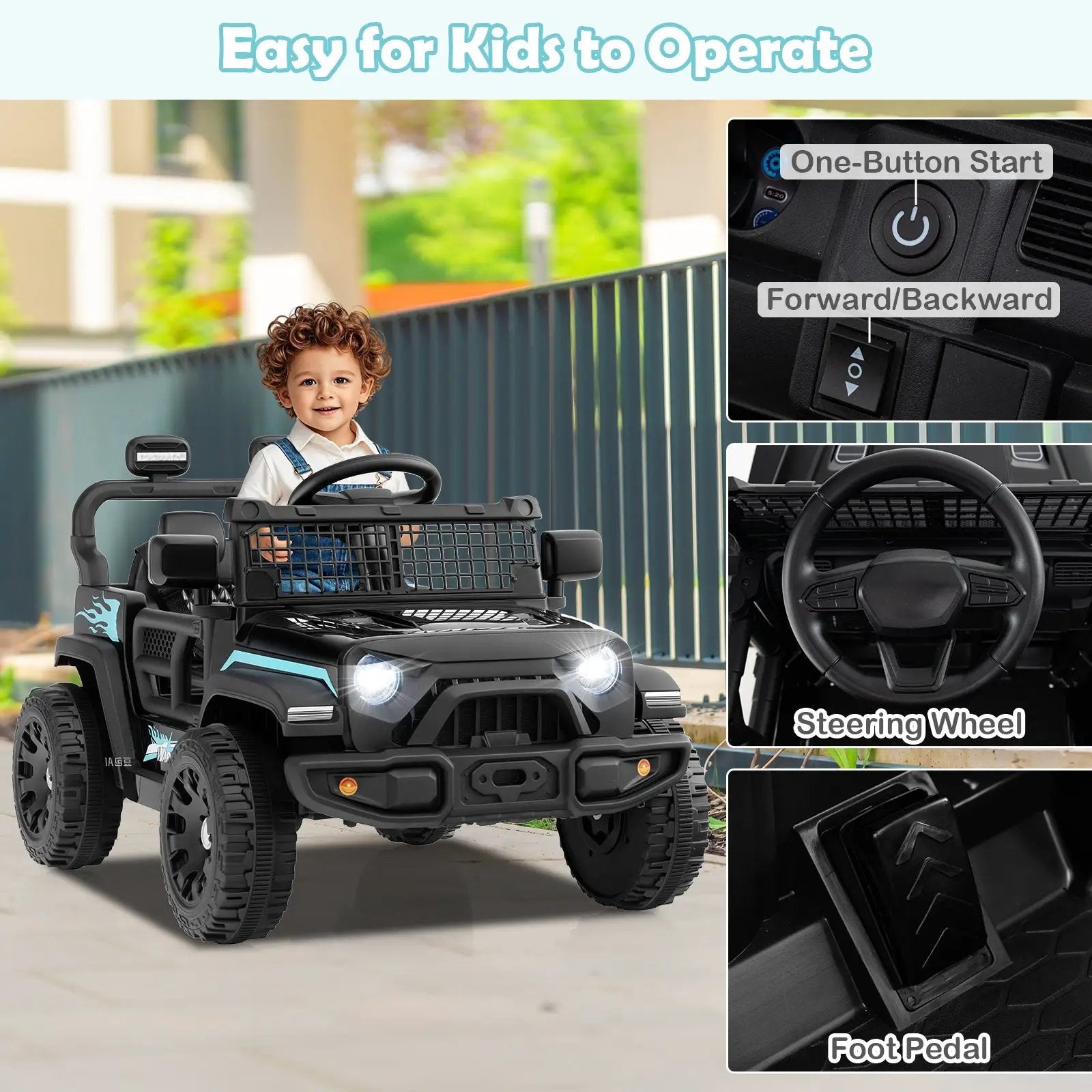 12V Kids Ride on Truck Car Battery Powered Electric Vehicle by DirectDeals