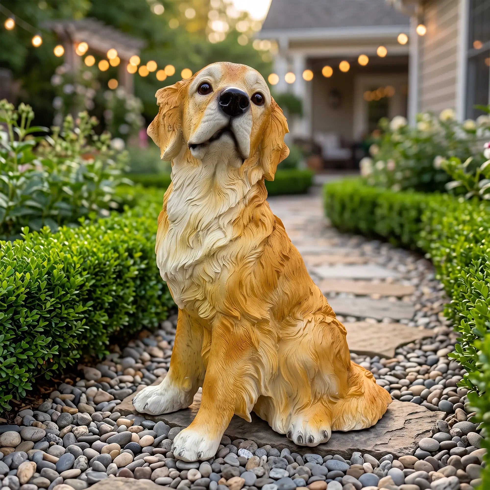 Golden Retriever Garden Statue by HouseOfZazla