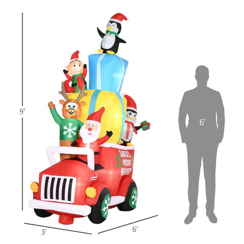 Outsunny 9ft Christmas Inflatables Outdoor Decorations by HouseOfZazla