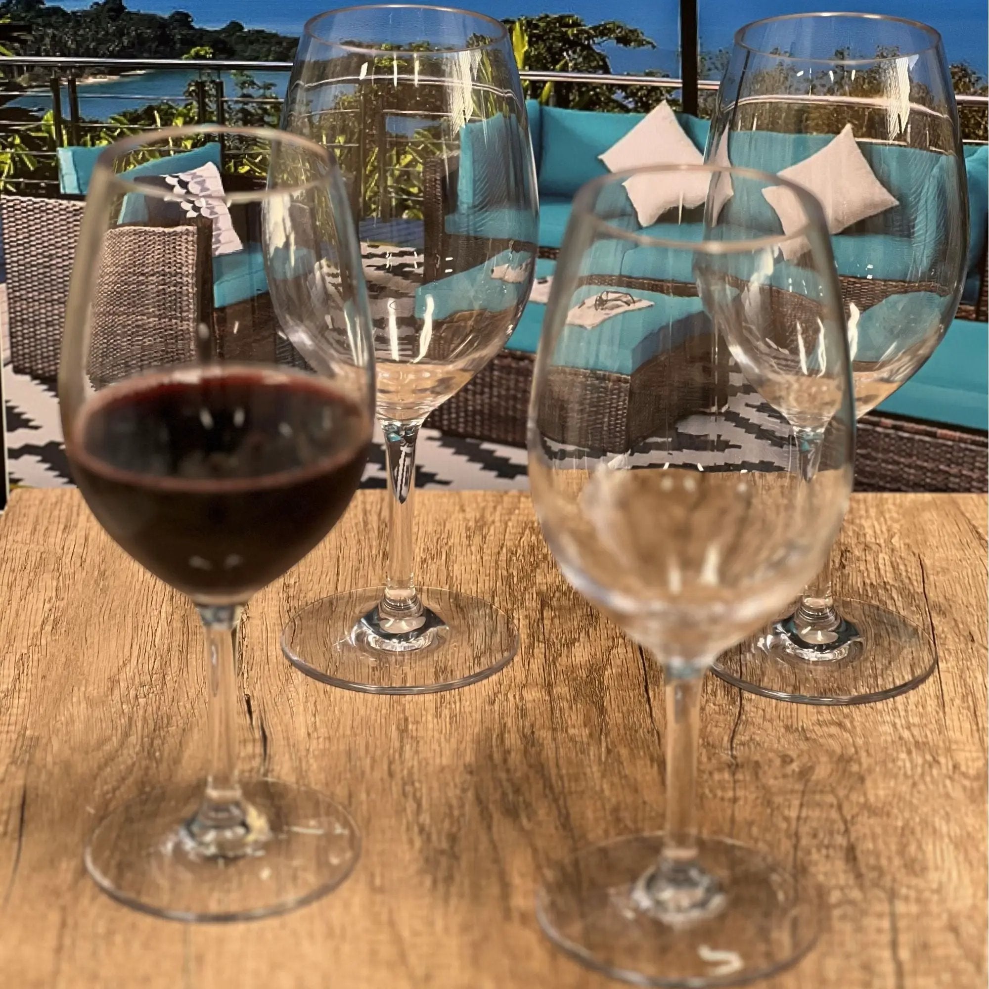 Leadingware Unbreakable Tritan Wine Glass (Set of 4), 20Oz, Bpa Free - Clear by HouseOfZazla