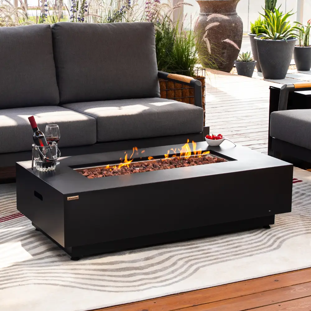 Propane Fire Pit Table Outdoor 50,000 BTU Firepits for Outside CSA Certified by EnvelorHome