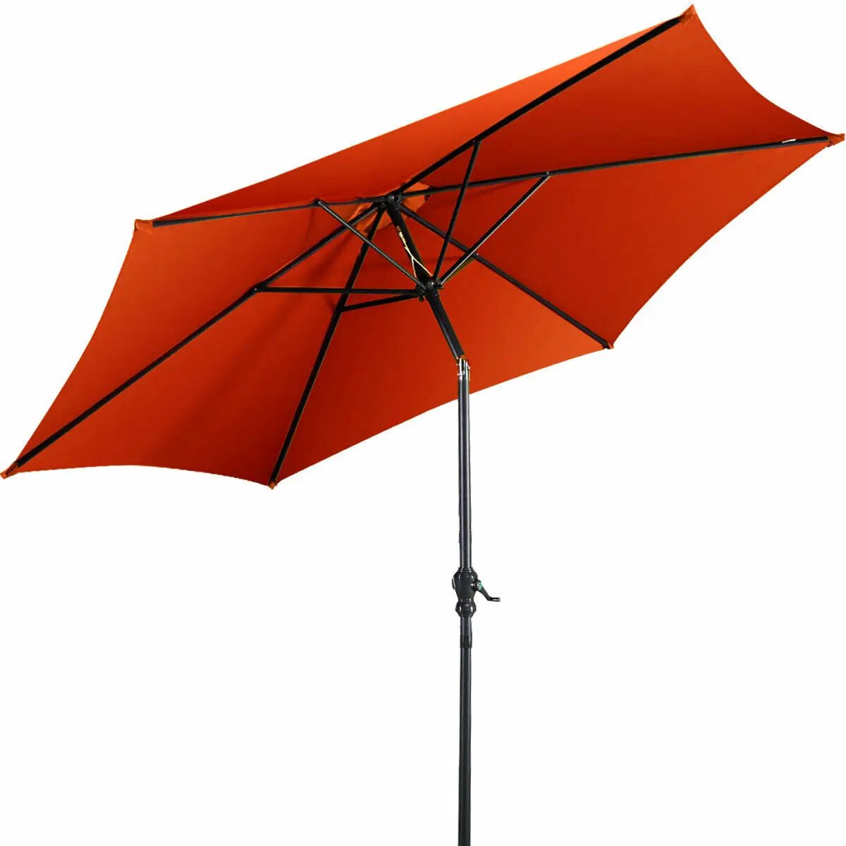 9 FT Outdoor Market Patio Table Umbrella Push Button Tilt Crank Lift-gray by DirectDeals