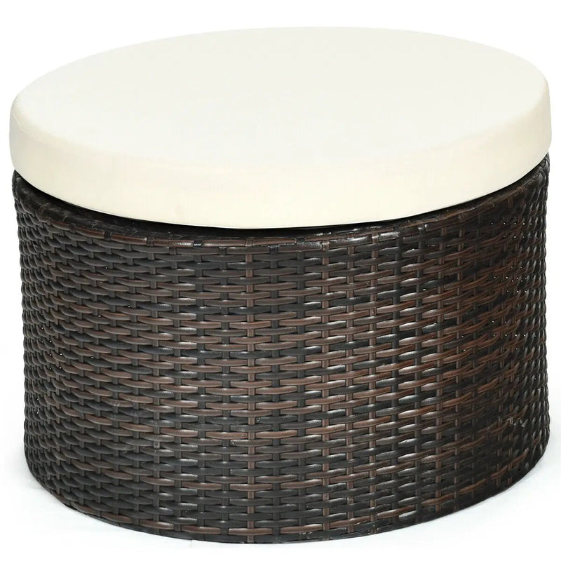 Patio Round Daybed Rattan Furniture Sets with Canopy by DirectDeals