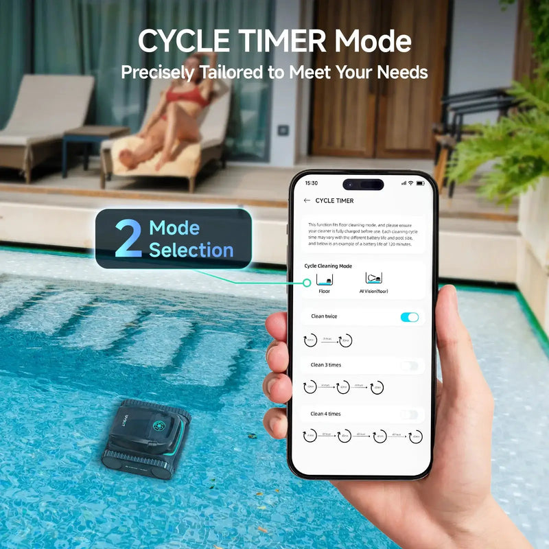 WYBOT M2 Vision Tech High-End Cordless Robotic Pool Cleaner by WYBOT